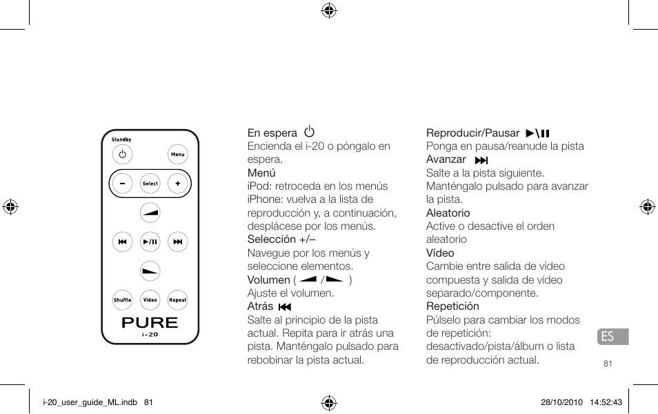 Pure i-20 User Manual | Page 81 / 88