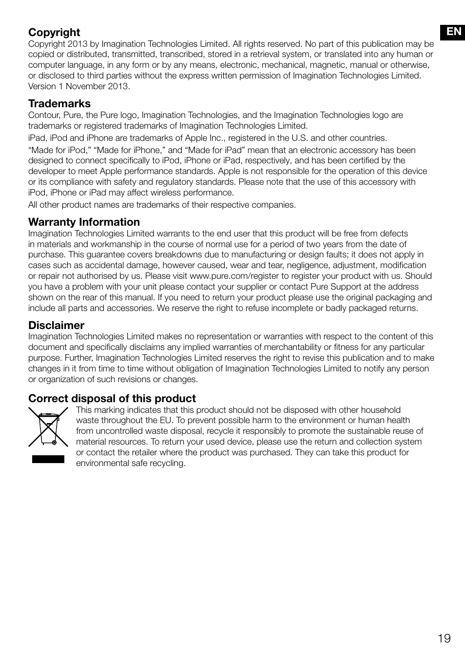 Pure Contour D1 User Manual | Page 21 / 124