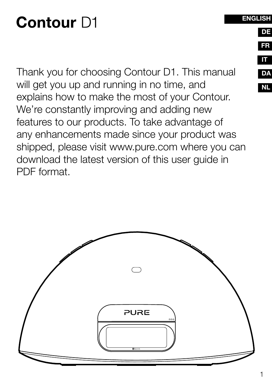 Pure Contour D1 User Manual | Page 3 / 124