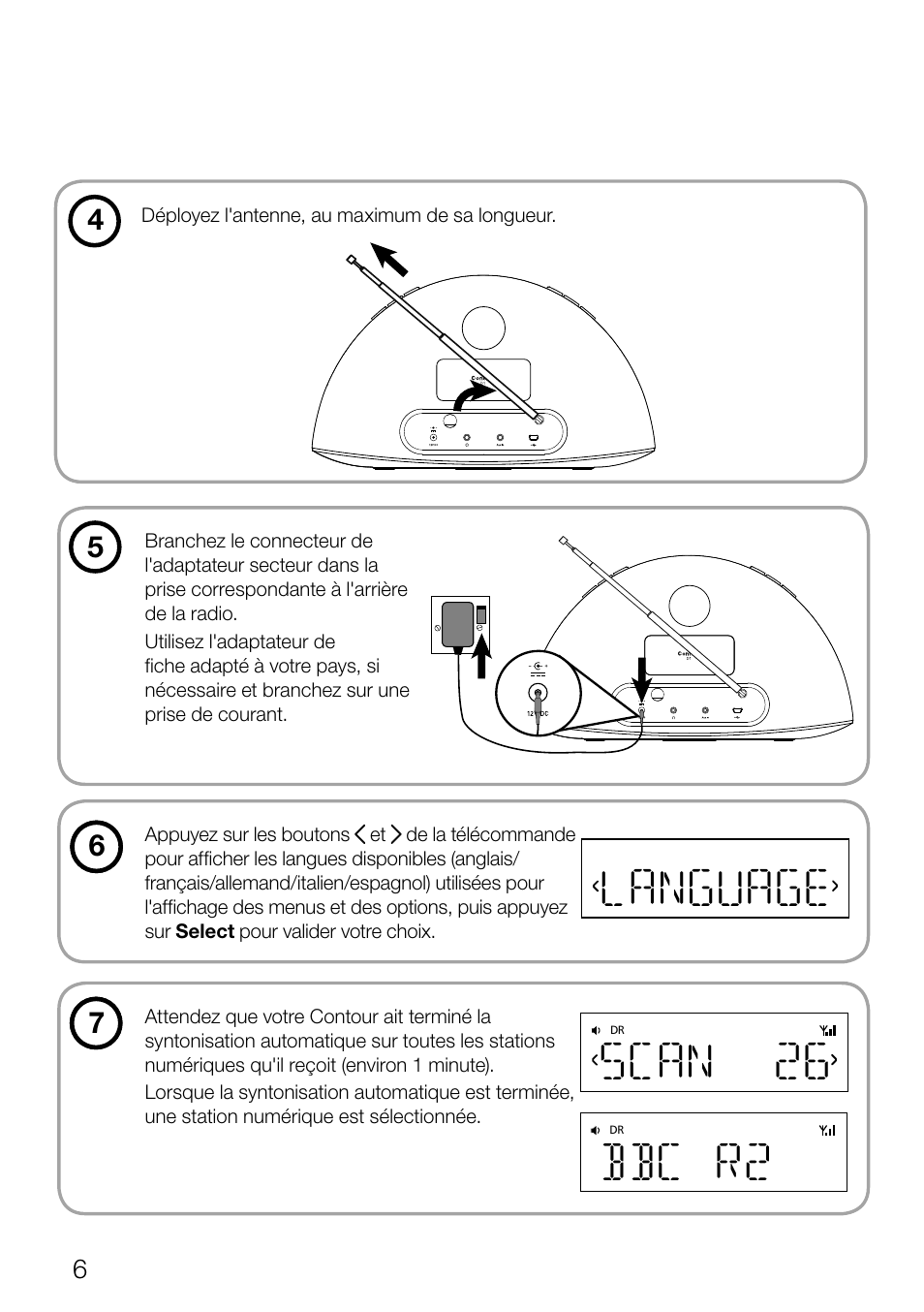 Language, Scan 26, Bbc r2 | Pure Contour D1 User Manual | Page 48 / 124