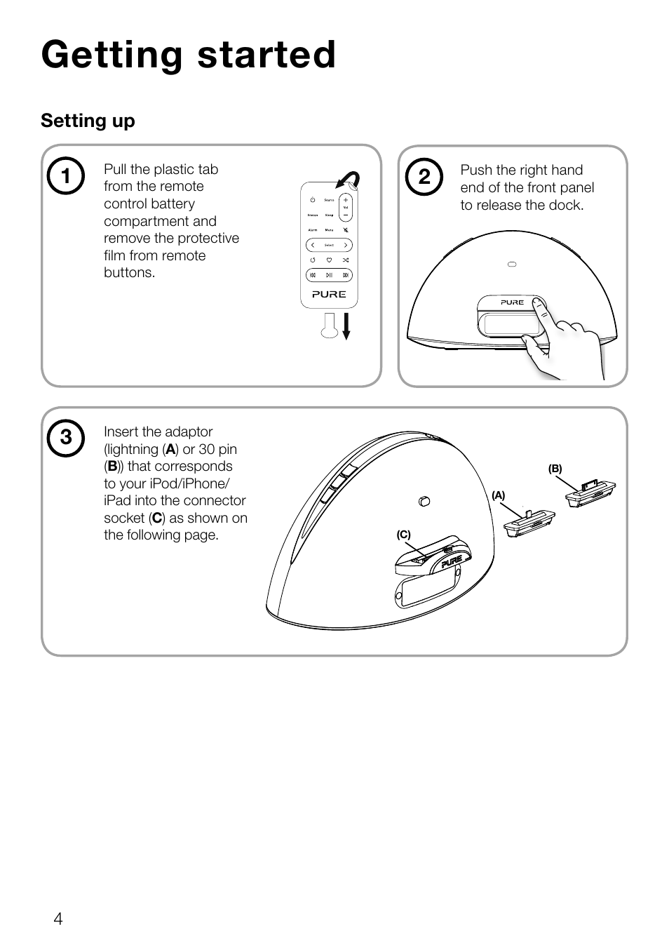 Getting started | Pure Contour D1 User Manual | Page 6 / 124