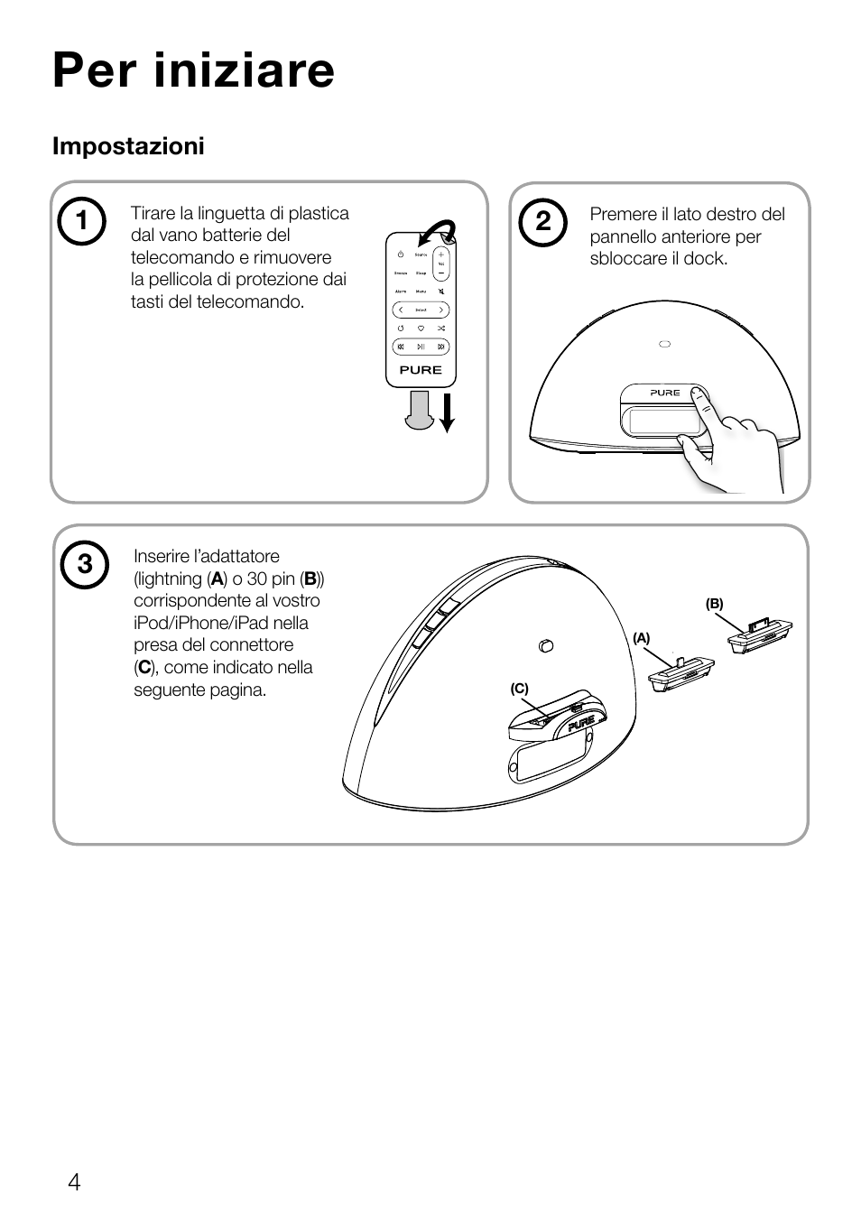 Per iniziare | Pure Contour D1 User Manual | Page 66 / 124