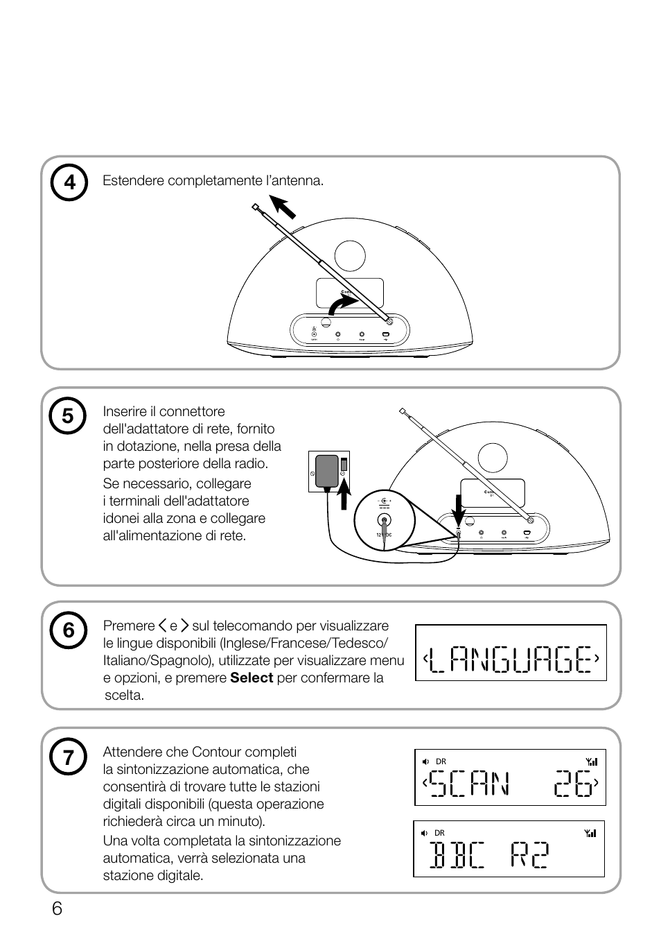 Language, Scan 26, Bbc r2 | Pure Contour D1 User Manual | Page 68 / 124