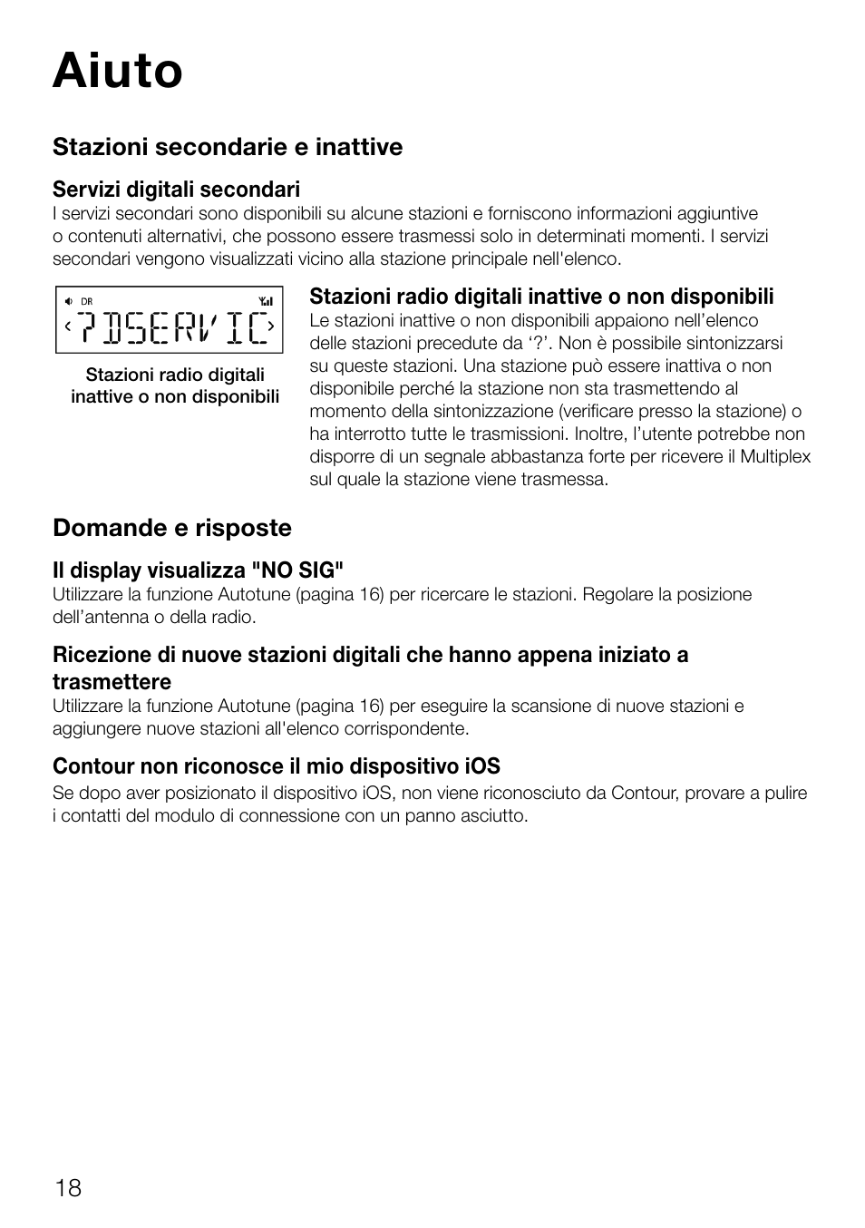 Aiuto | Pure Contour D1 User Manual | Page 80 / 124