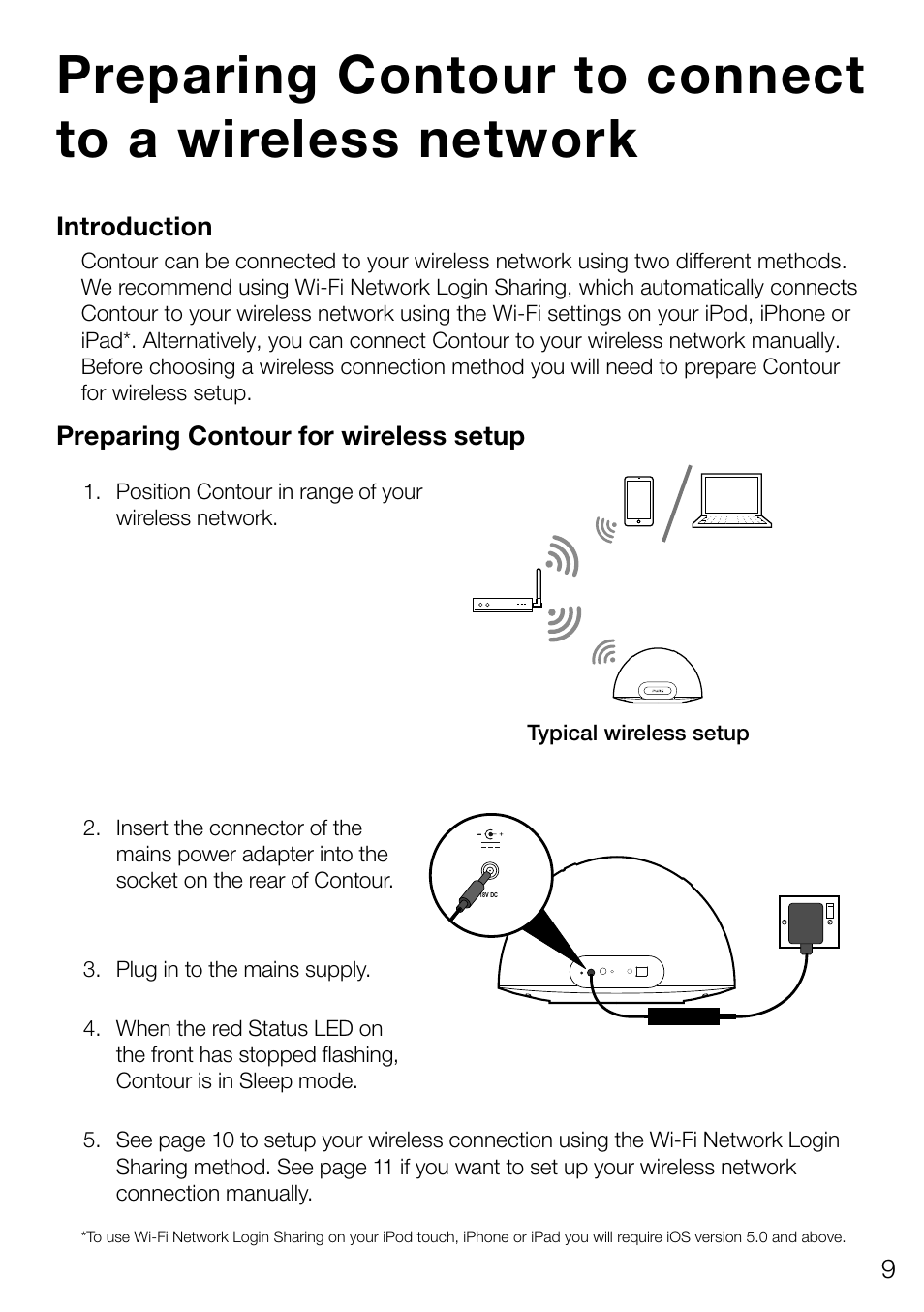 Preparing contour to connect to a wireless network | Pure Contour 200i Air User Manual | Page 12 / 28