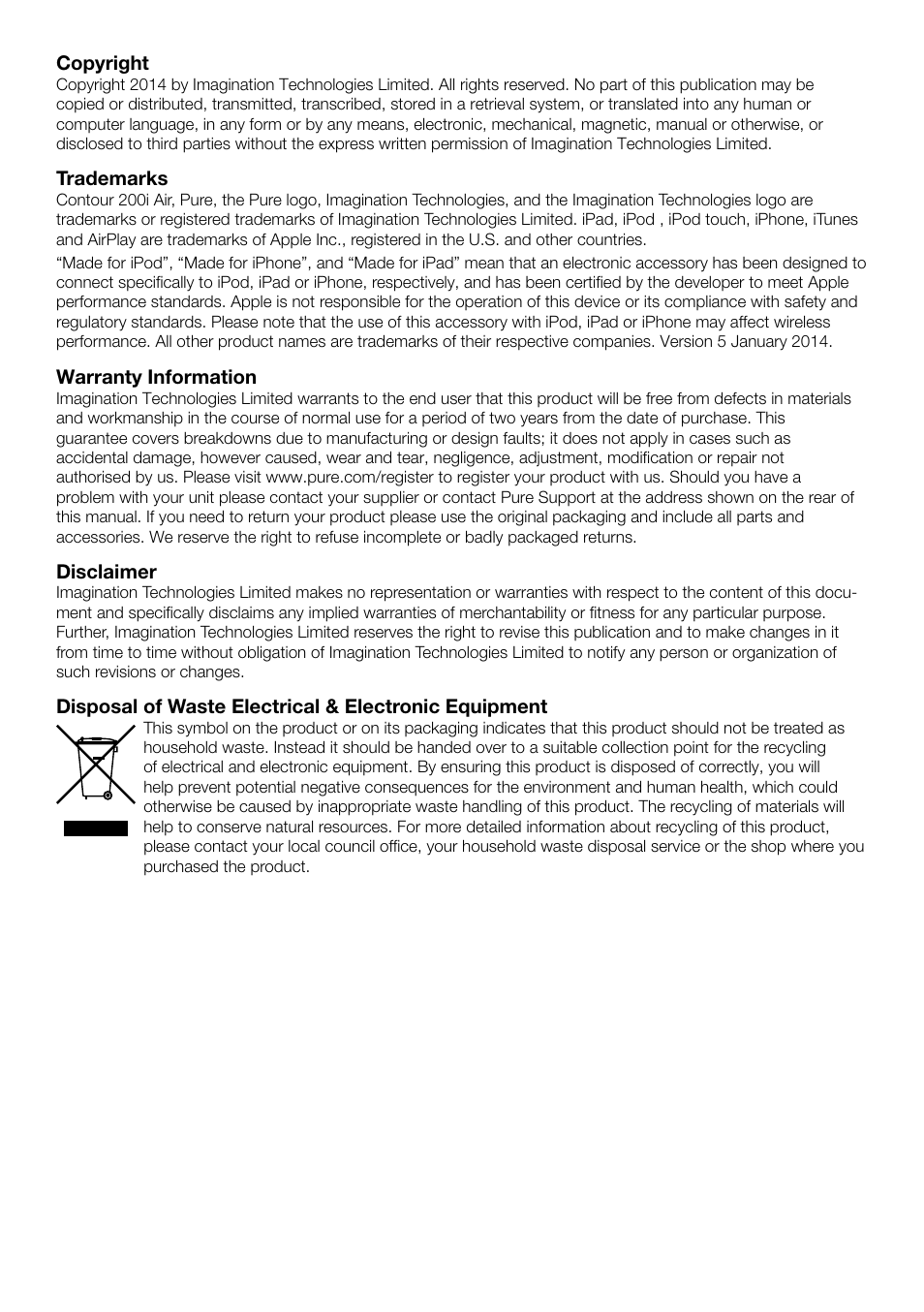 Pure Contour 200i Air User Manual | Page 2 / 28