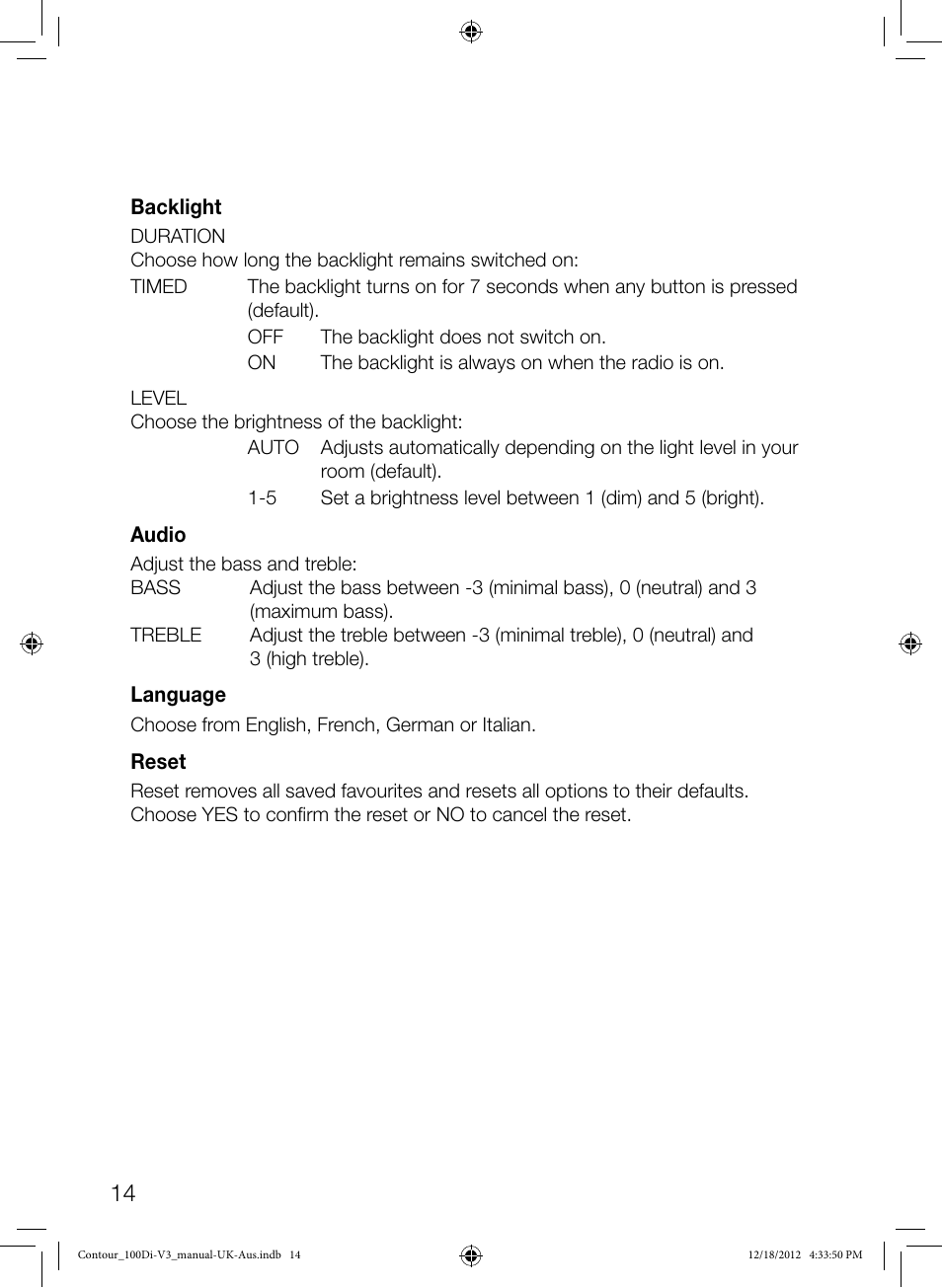 Pure Contour 100Di User Manual | Page 16 / 20