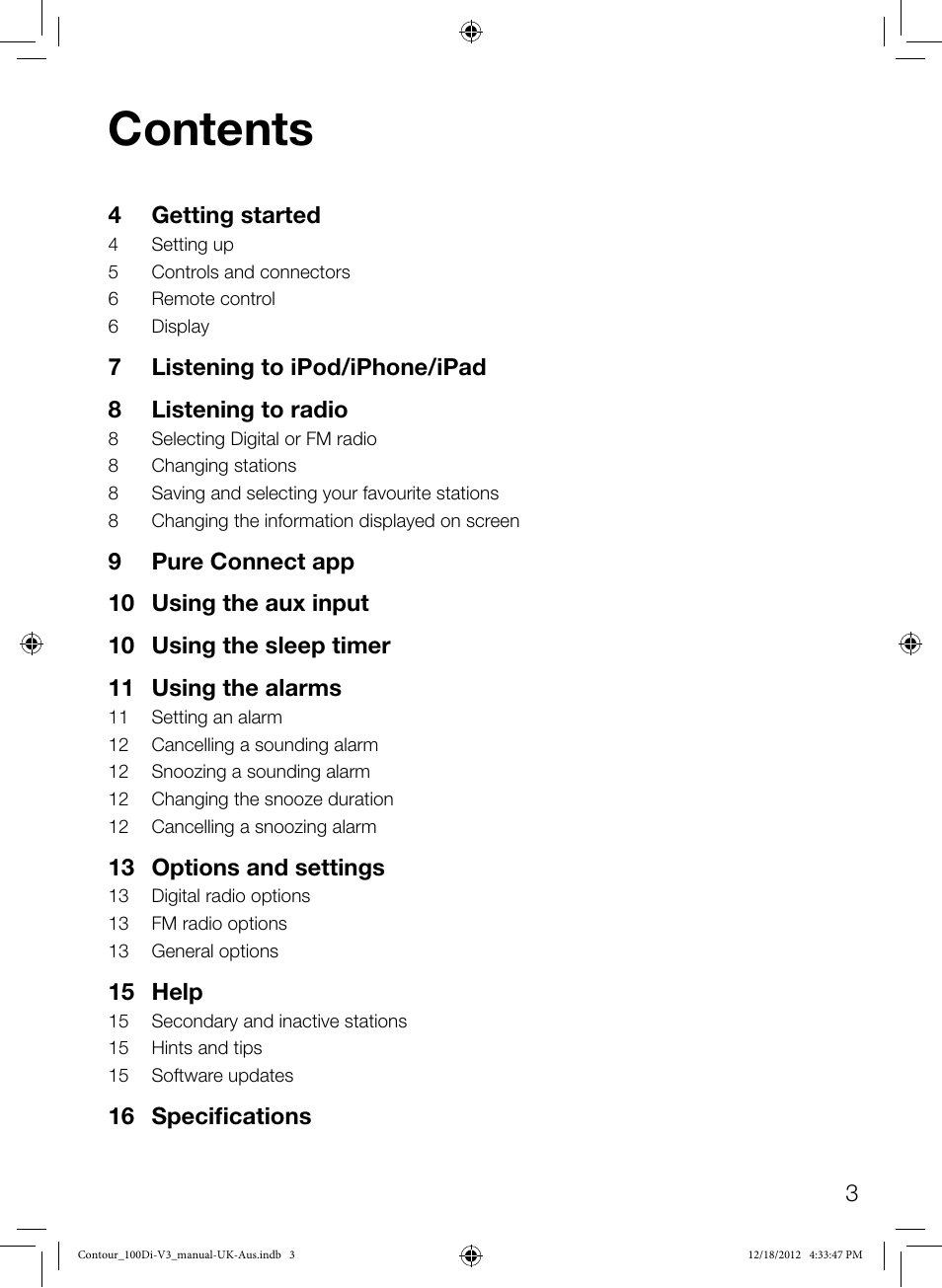 Pure Contour 100Di User Manual | Page 5 / 20