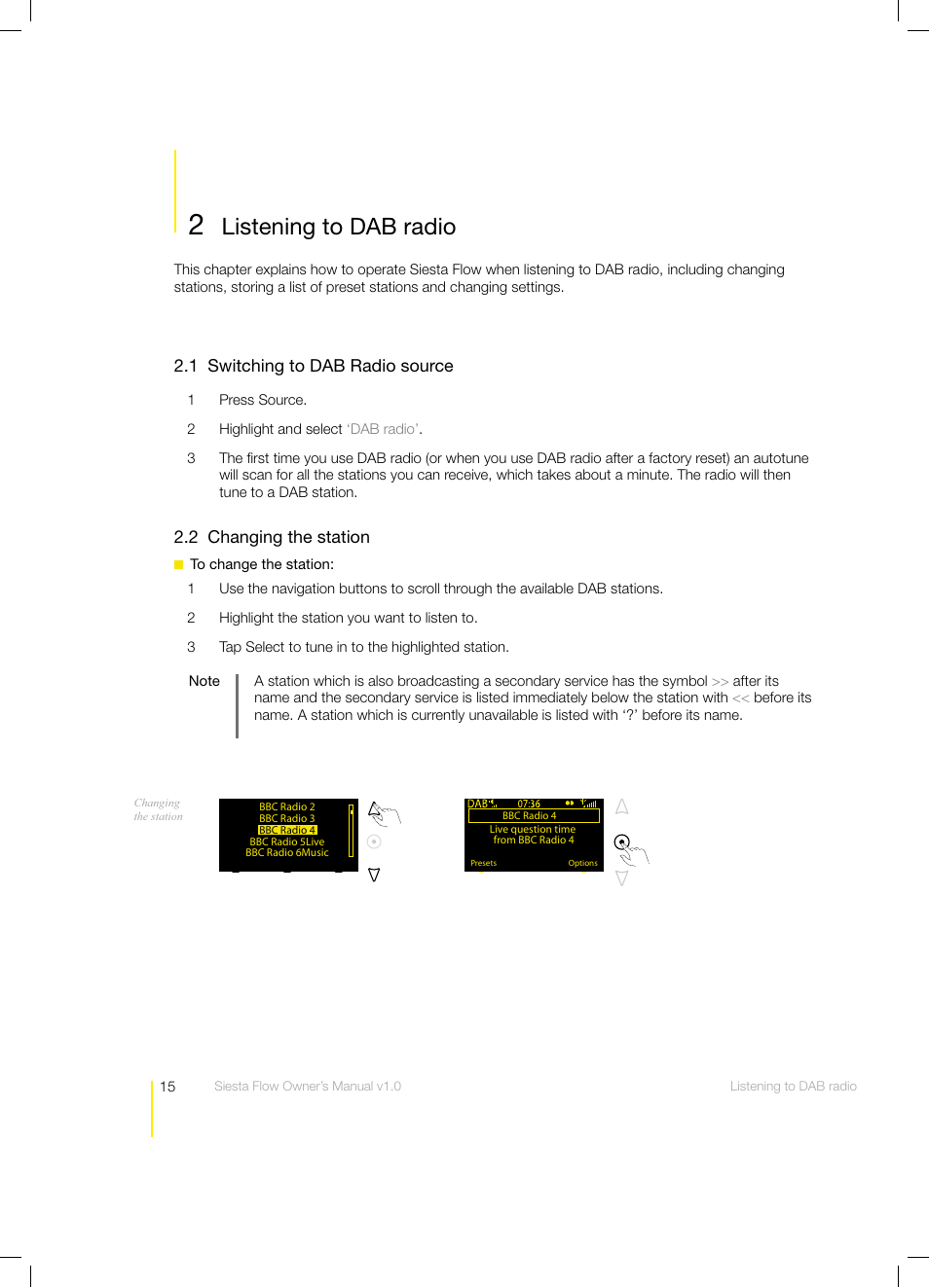 Listening to dab radio | Pure Siesta Flow - User Guide User Manual | Page 15 / 45