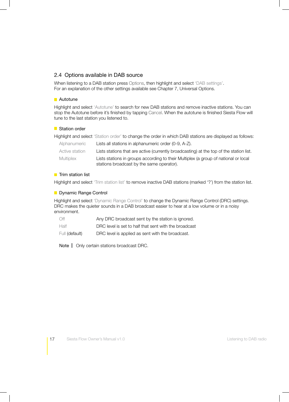 Pure Siesta Flow - User Guide User Manual | Page 17 / 45