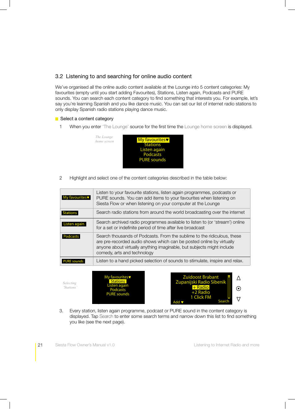 Pure Siesta Flow - User Guide User Manual | Page 21 / 45