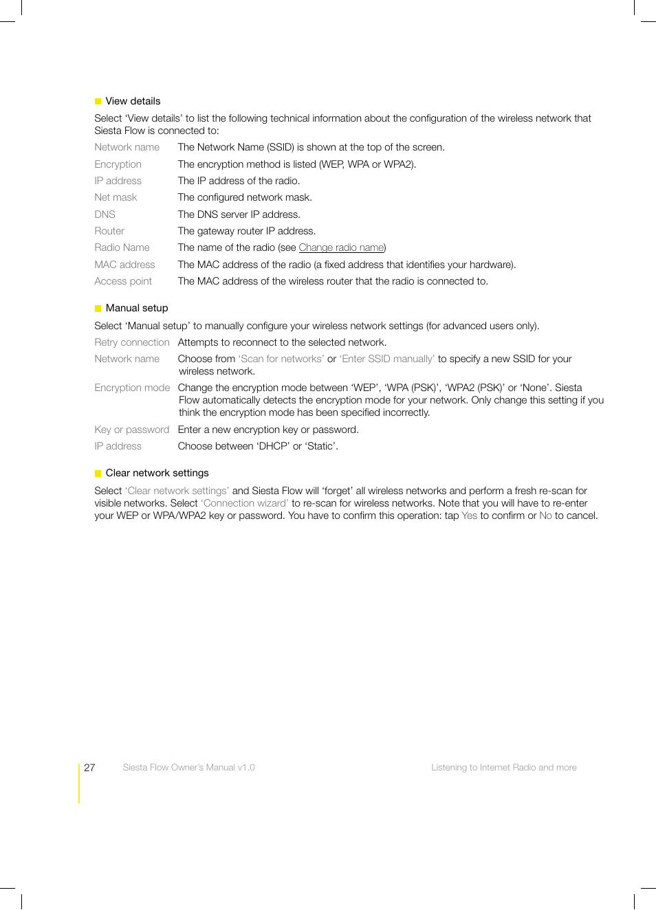 Pure Siesta Flow - User Guide User Manual | Page 27 / 45