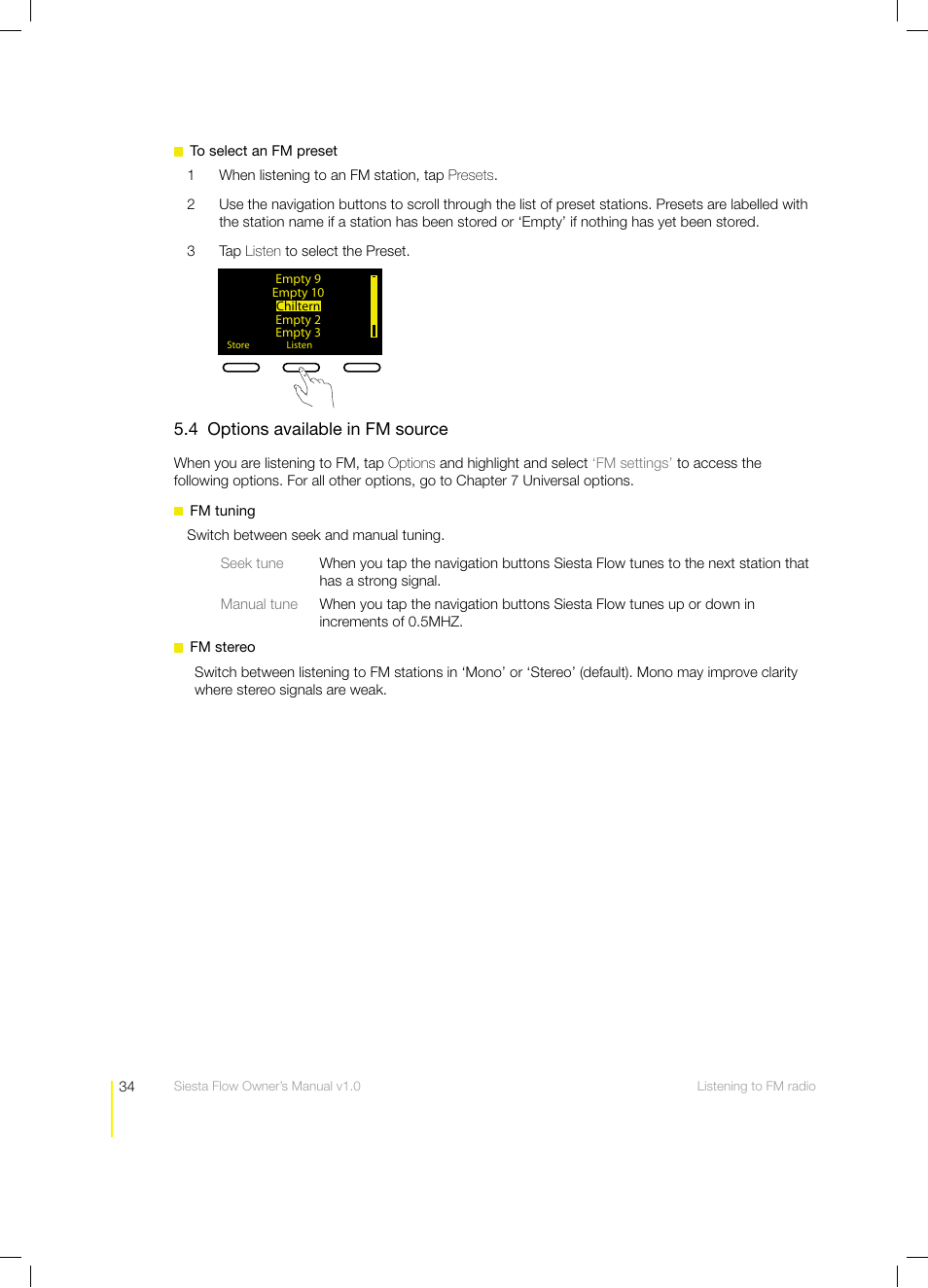 Pure Siesta Flow - User Guide User Manual | Page 34 / 45