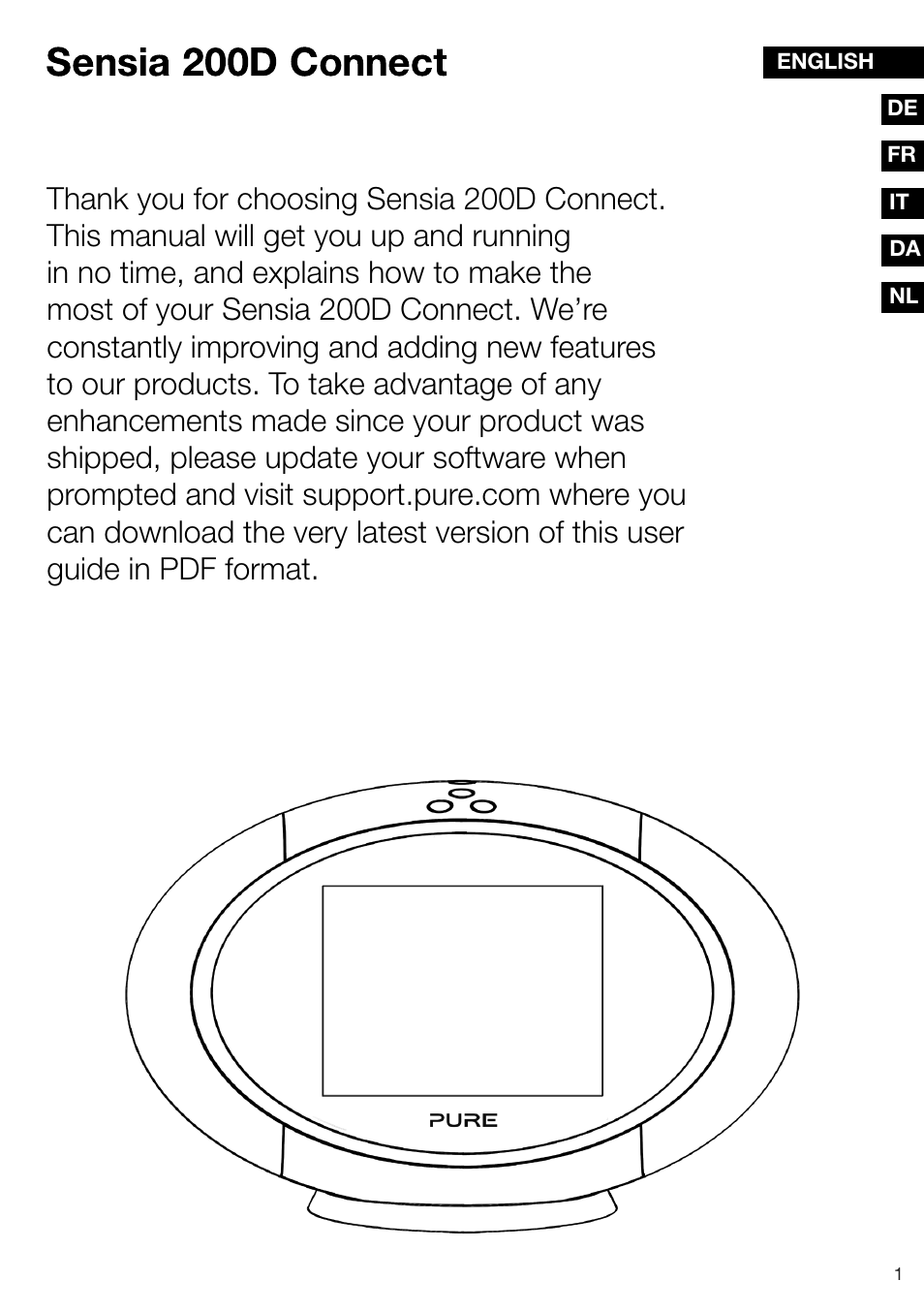 Pure Sensia 200D Connect User Manual | Page 3 / 180