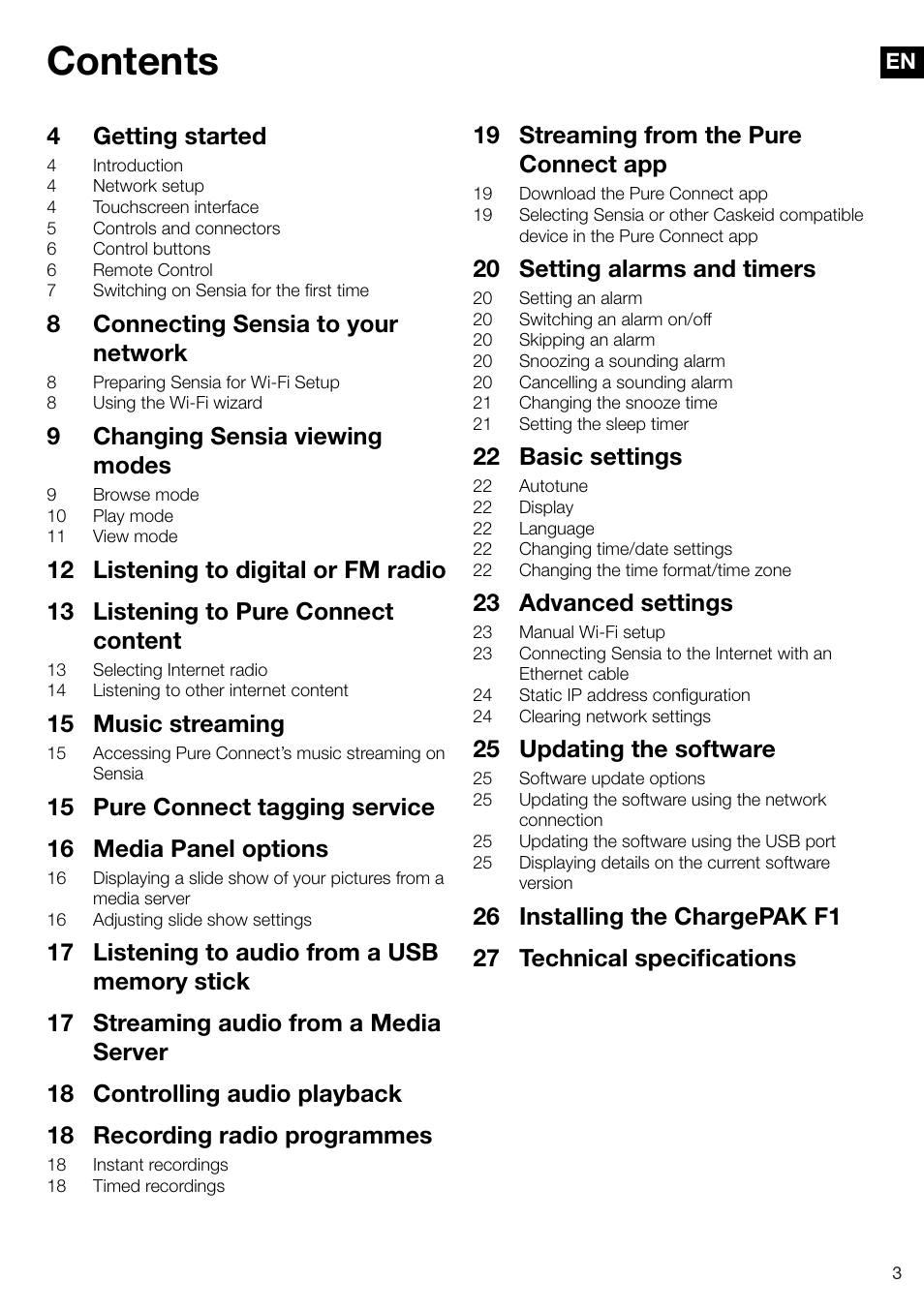 Pure Sensia 200D Connect User Manual | Page 5 / 180