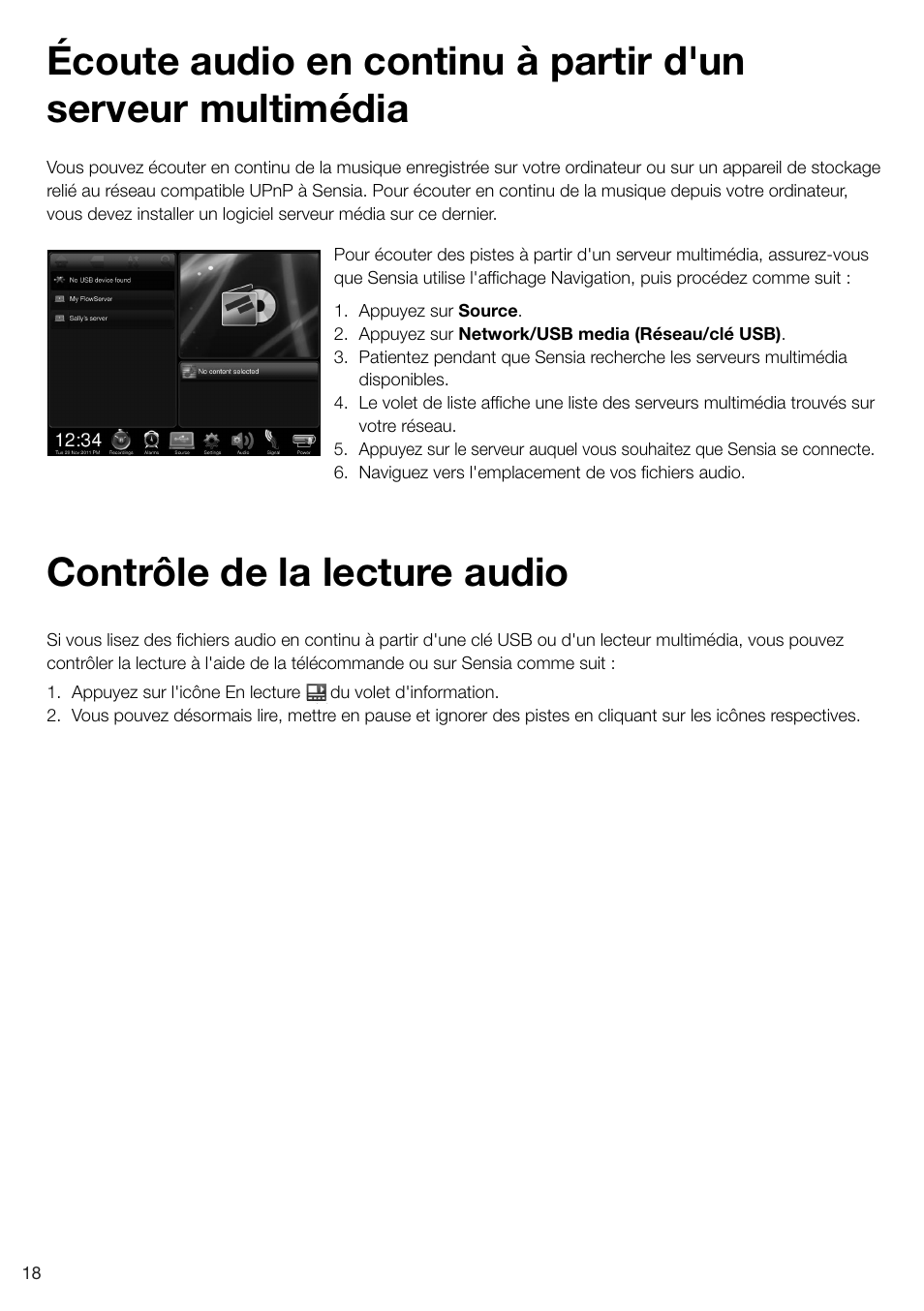 Contrôle de la lecture audio | Pure Sensia 200D Connect User Manual | Page 78 / 180