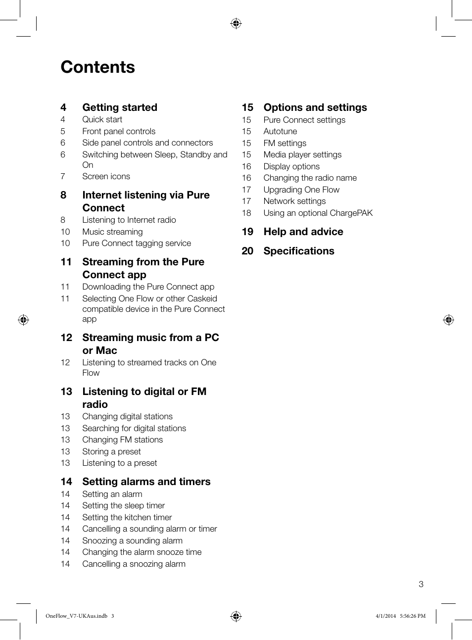 Pure ONE Flow User Manual | Page 5 / 24