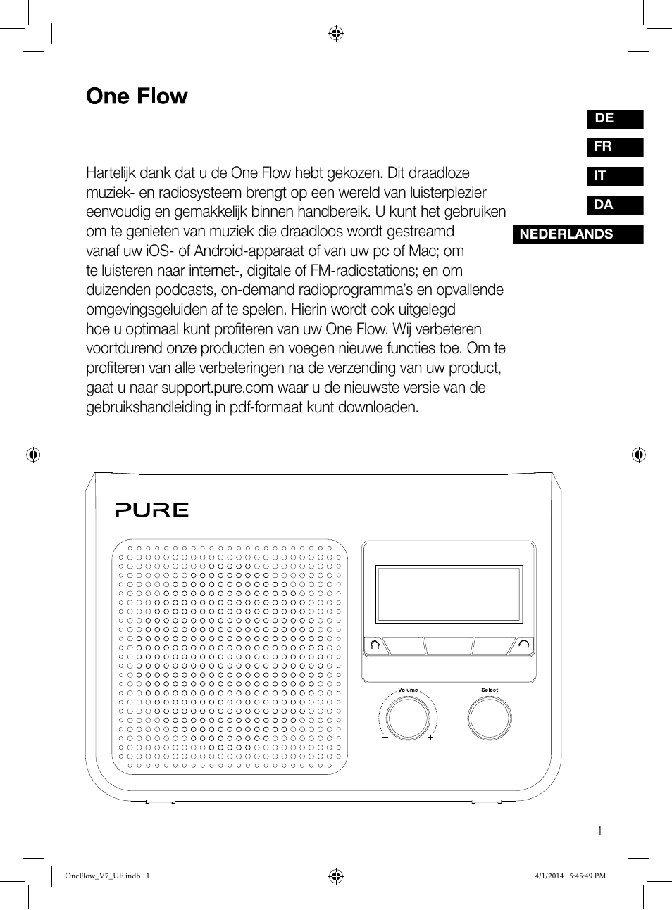 Pure ONE Flow User Manual | Page 103 / 132
