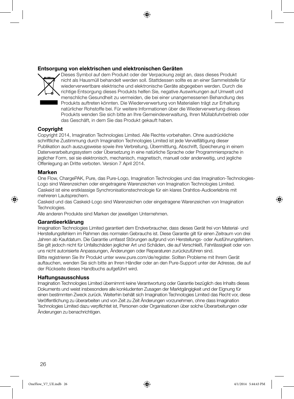 Pure ONE Flow User Manual | Page 28 / 132