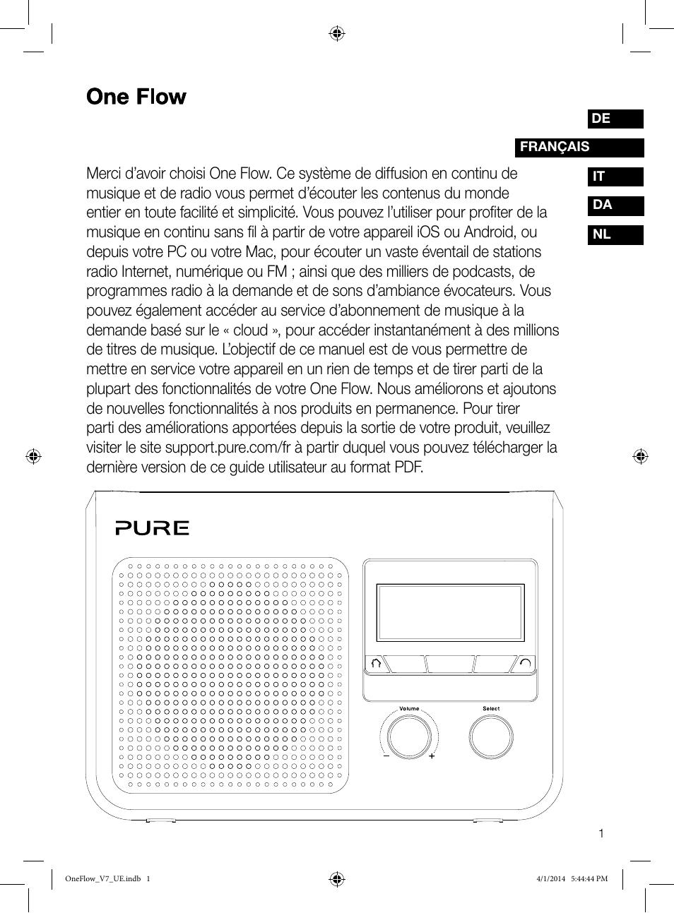 Pure ONE Flow User Manual | Page 29 / 132