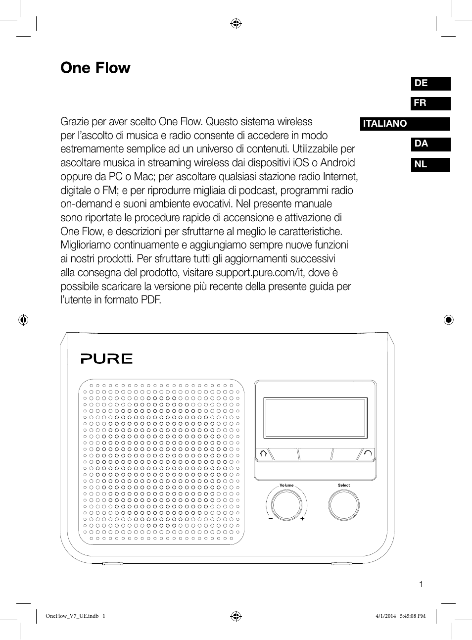 Pure ONE Flow User Manual | Page 55 / 132