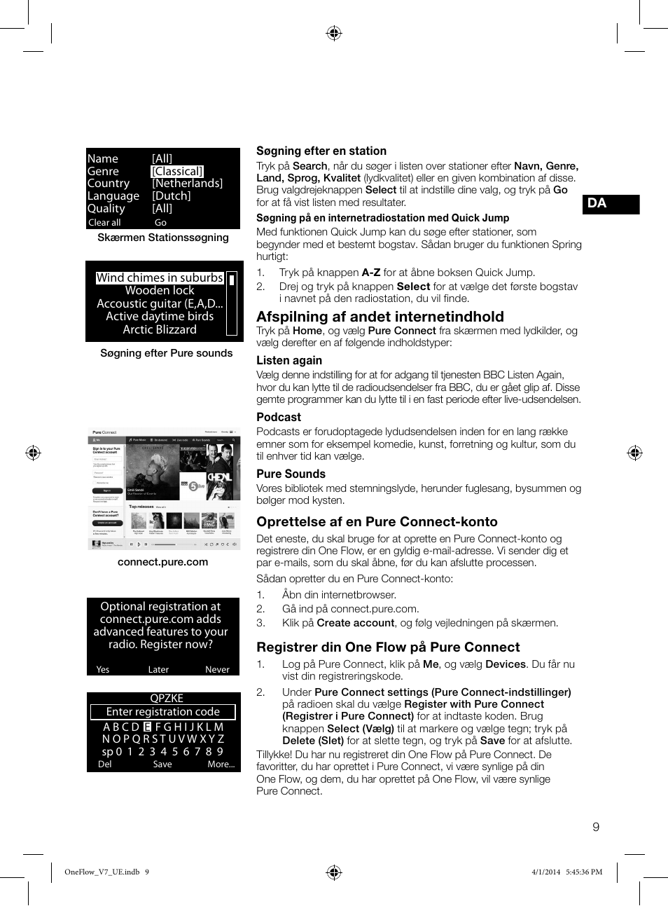 Afspilning af andet internetindhold | Pure ONE Flow User Manual | Page 89 / 132