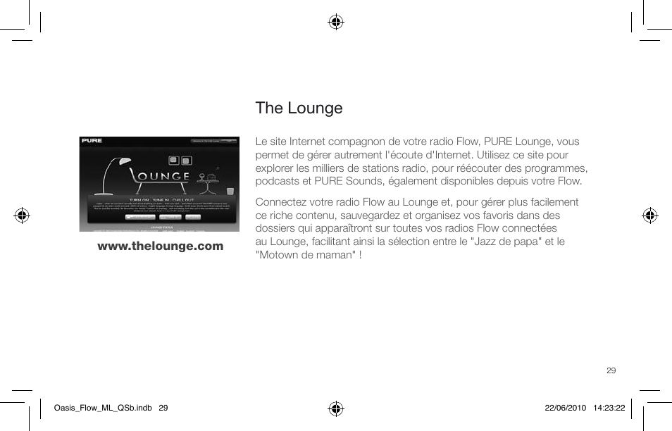 The lounge | Pure Oasis Flow - Quick Start Guide User Manual | Page 29 / 92