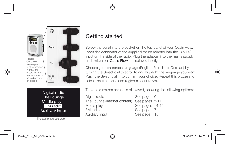 Getting started | Pure Oasis Flow - Quick Start Guide User Manual | Page 3 / 92
