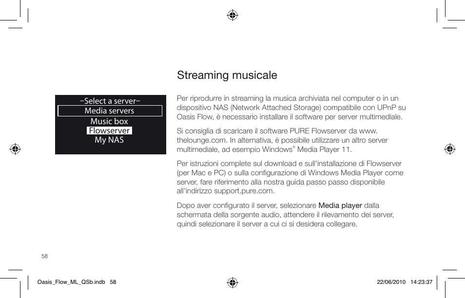 Streaming musicale | Pure Oasis Flow - Quick Start Guide User Manual | Page 58 / 92