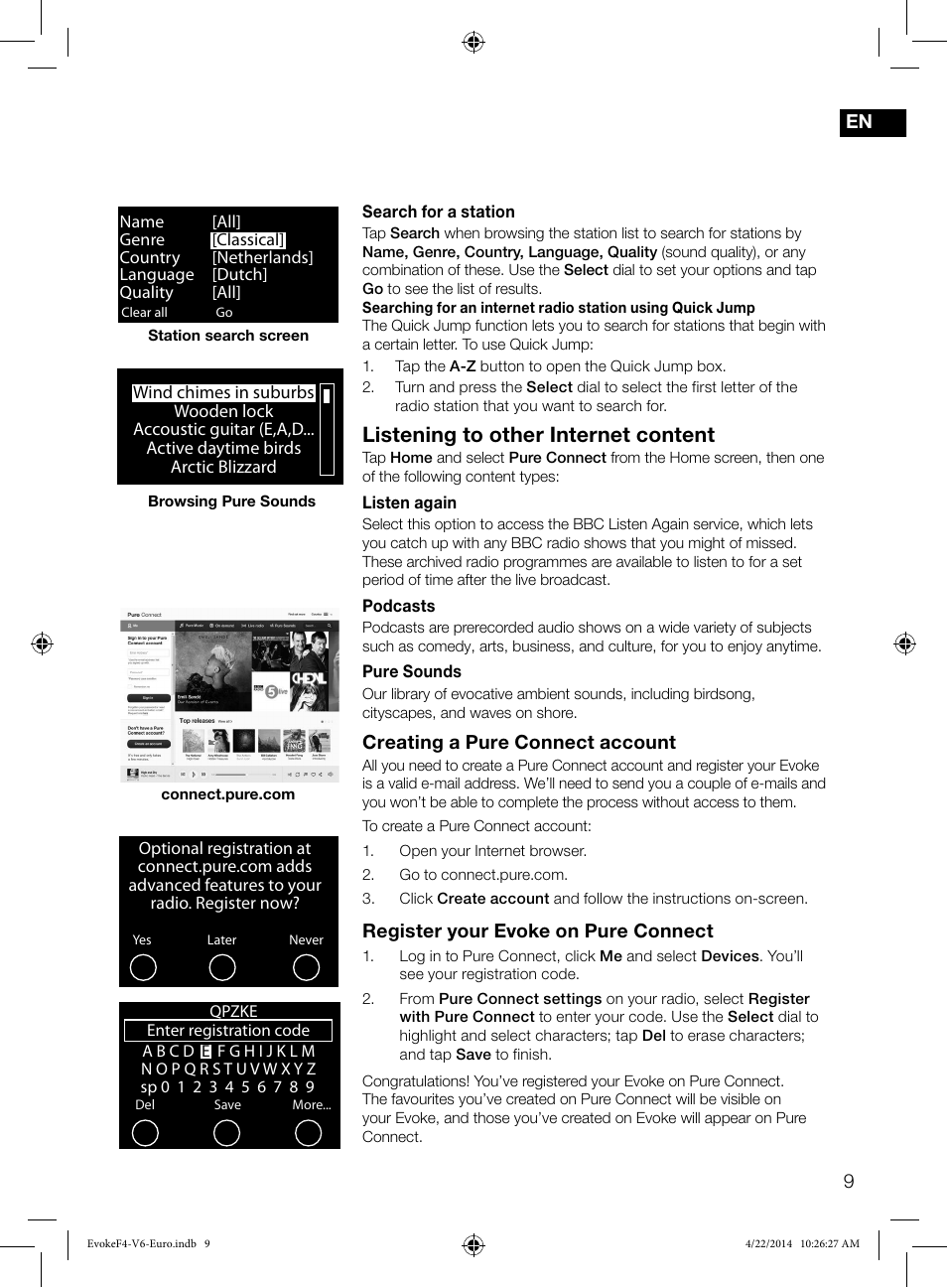 Listening to other internet content | Pure Evoke F4 with Bluetooth User Manual | Page 11 / 164