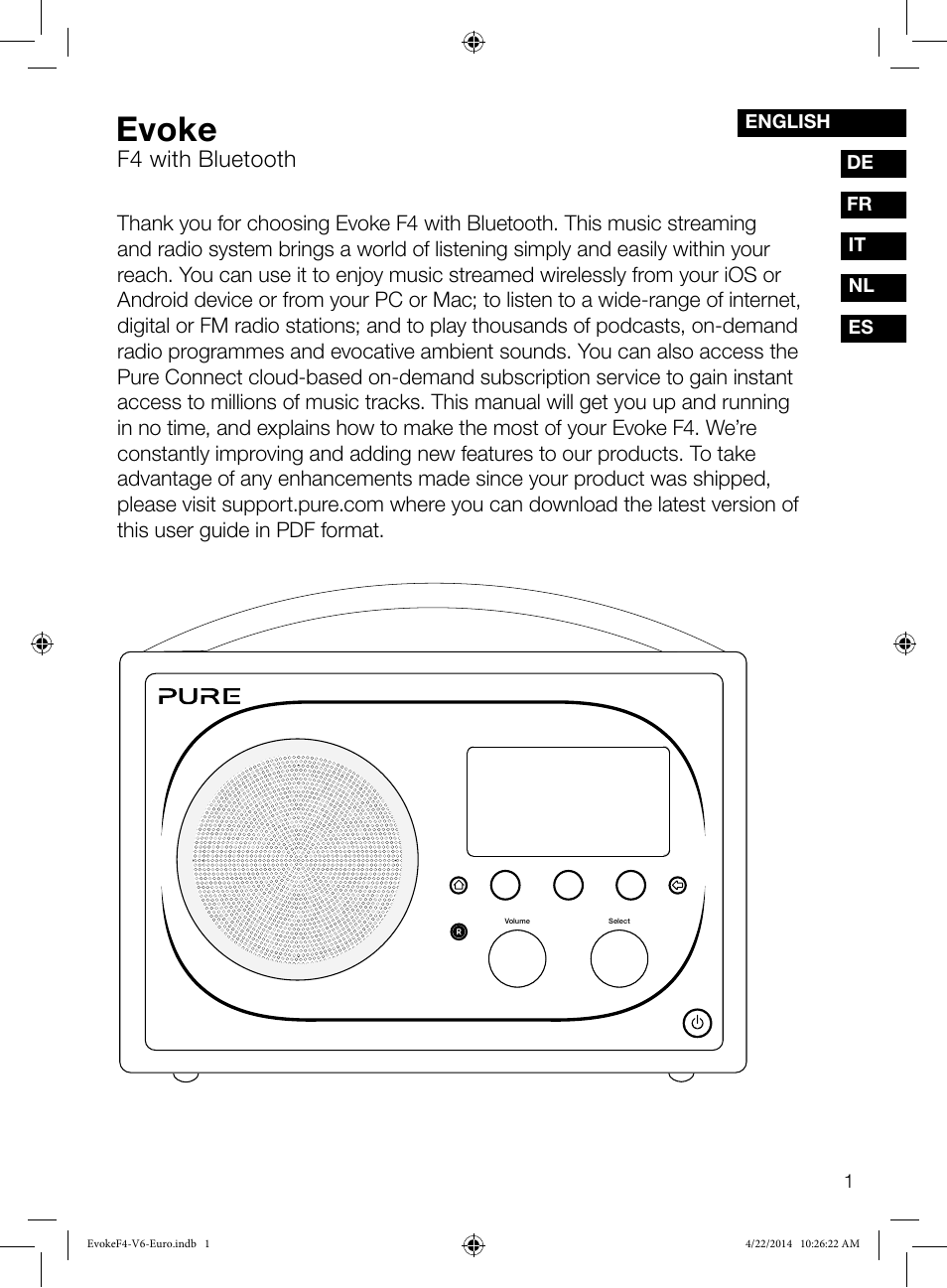 Evoke, F4 with bluetooth | Pure Evoke F4 with Bluetooth User Manual | Page 3 / 164