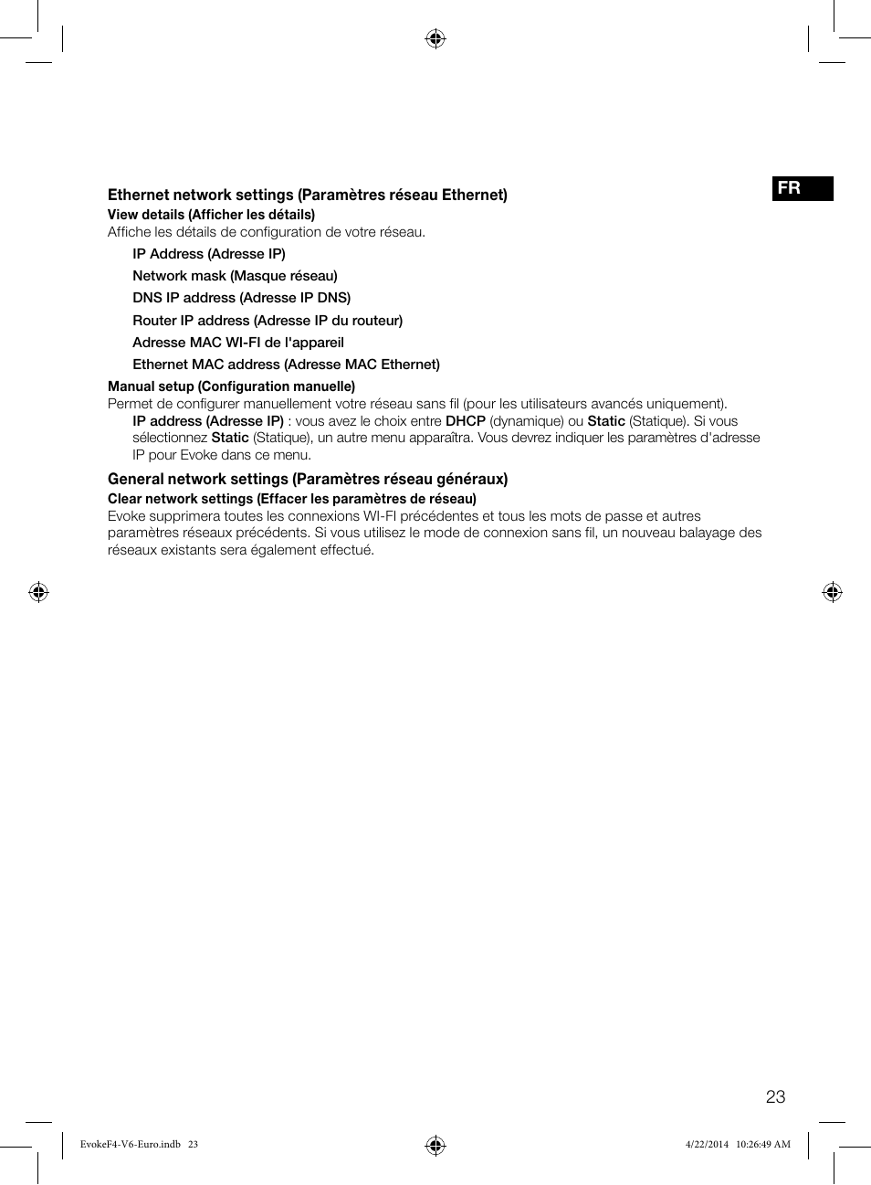 23 fr | Pure Evoke F4 with Bluetooth User Manual | Page 77 / 164