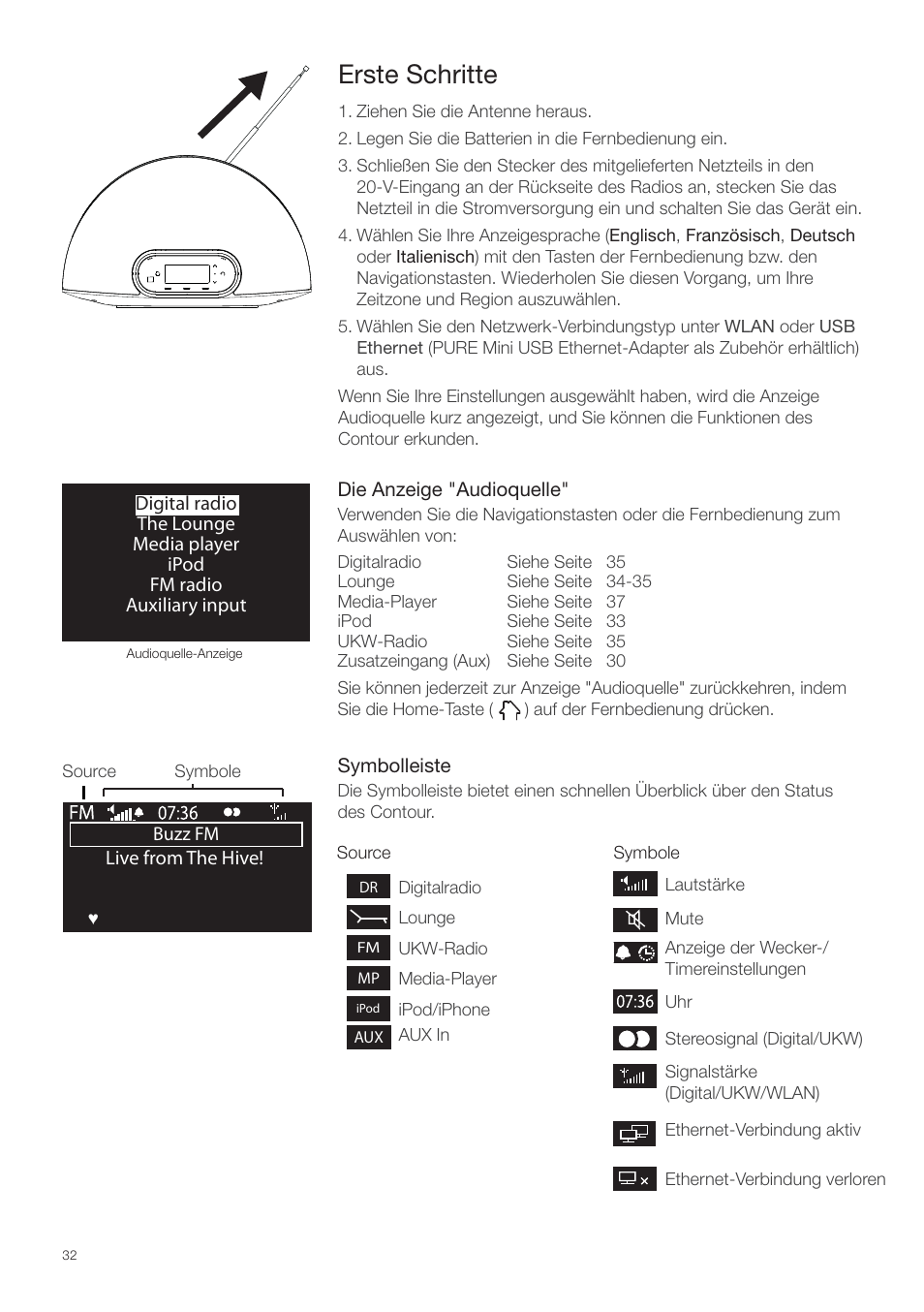 Erste schritte | Pure Contour - Quick Start Guide User Manual | Page 32 / 76