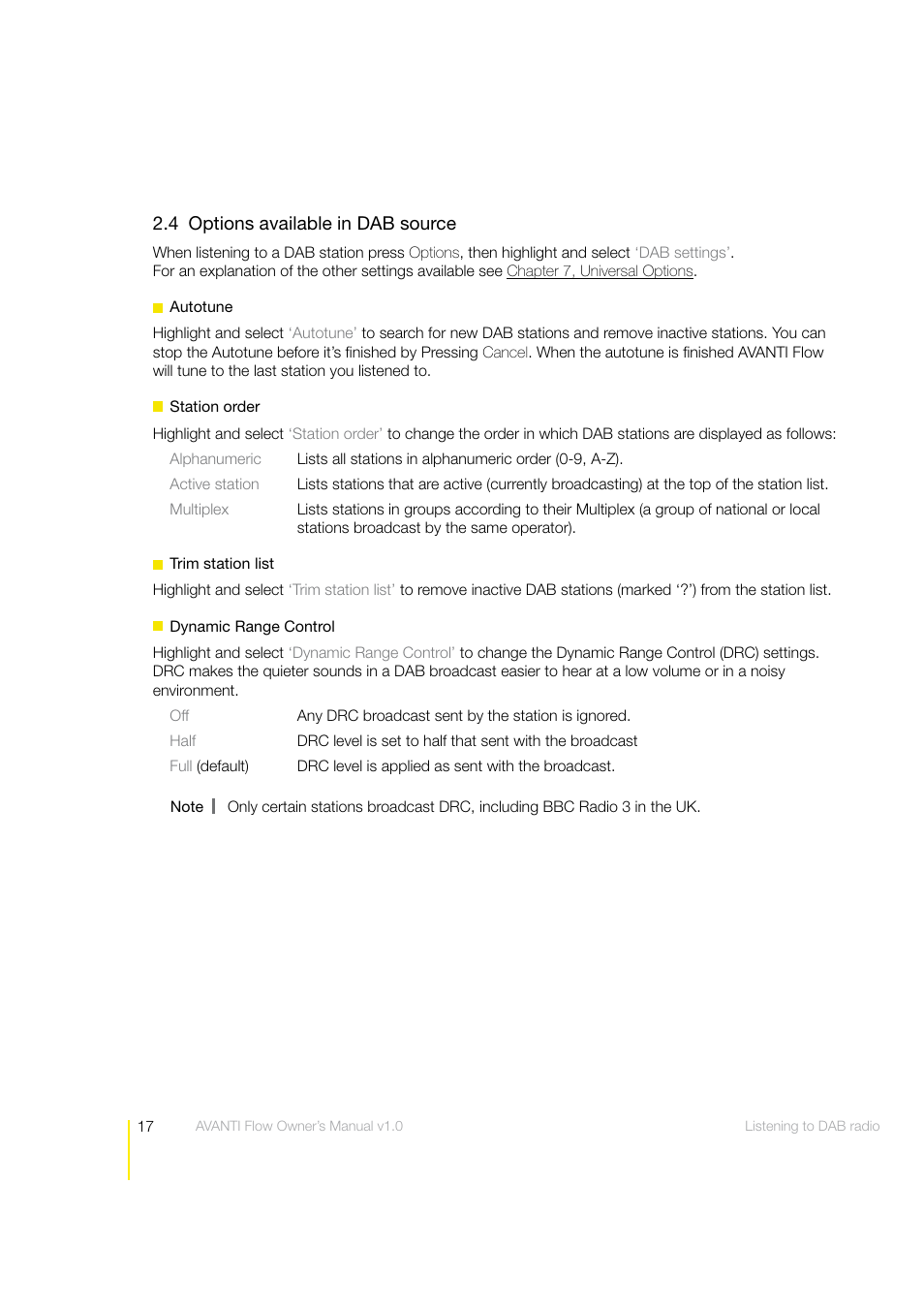Pure Avanti Flow - User Guide User Manual | Page 17 / 47