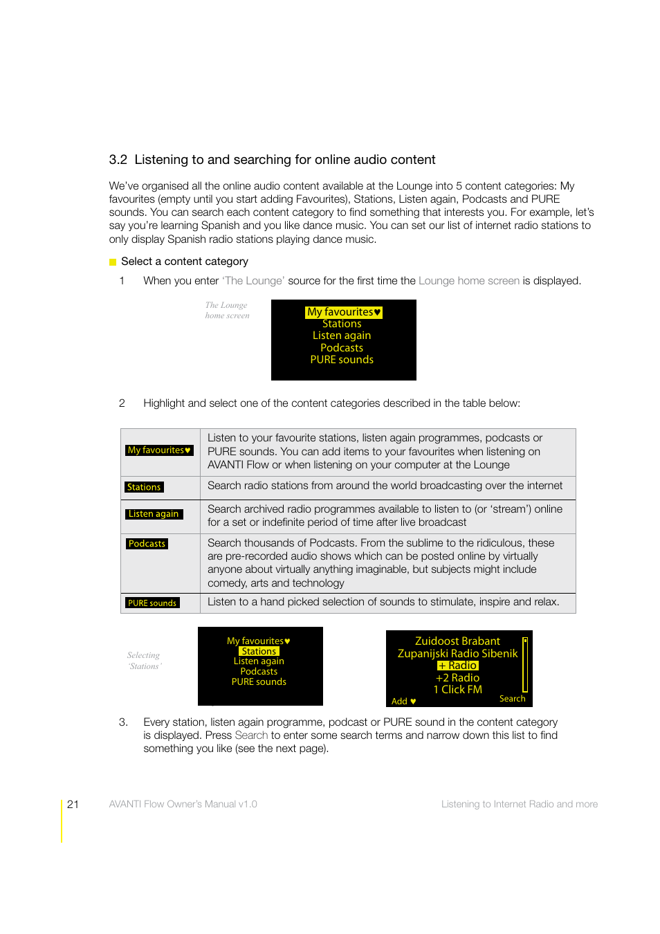 Pure Avanti Flow - User Guide User Manual | Page 21 / 47
