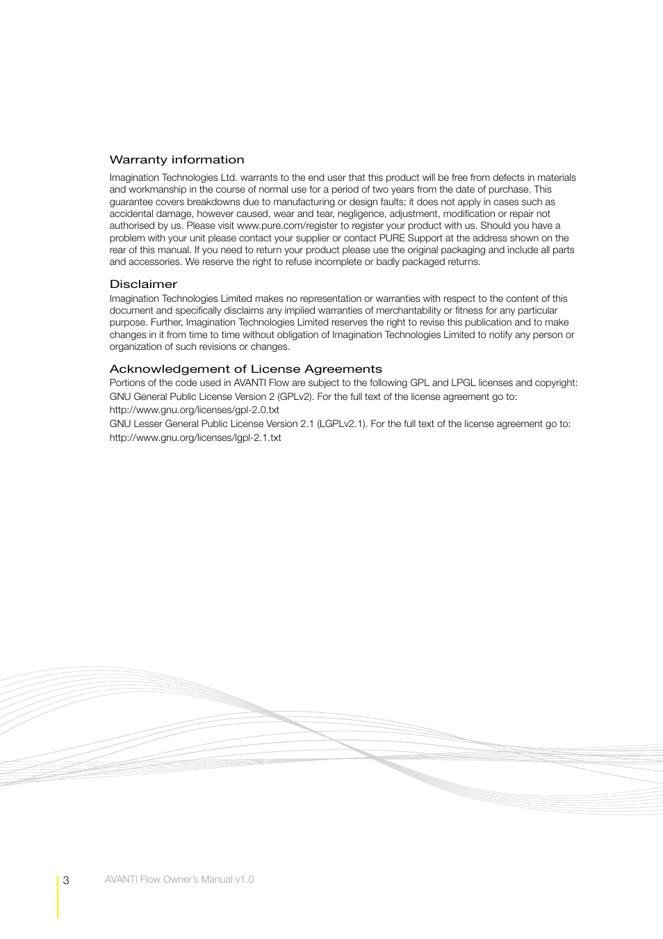 Pure Avanti Flow - User Guide User Manual | Page 3 / 47