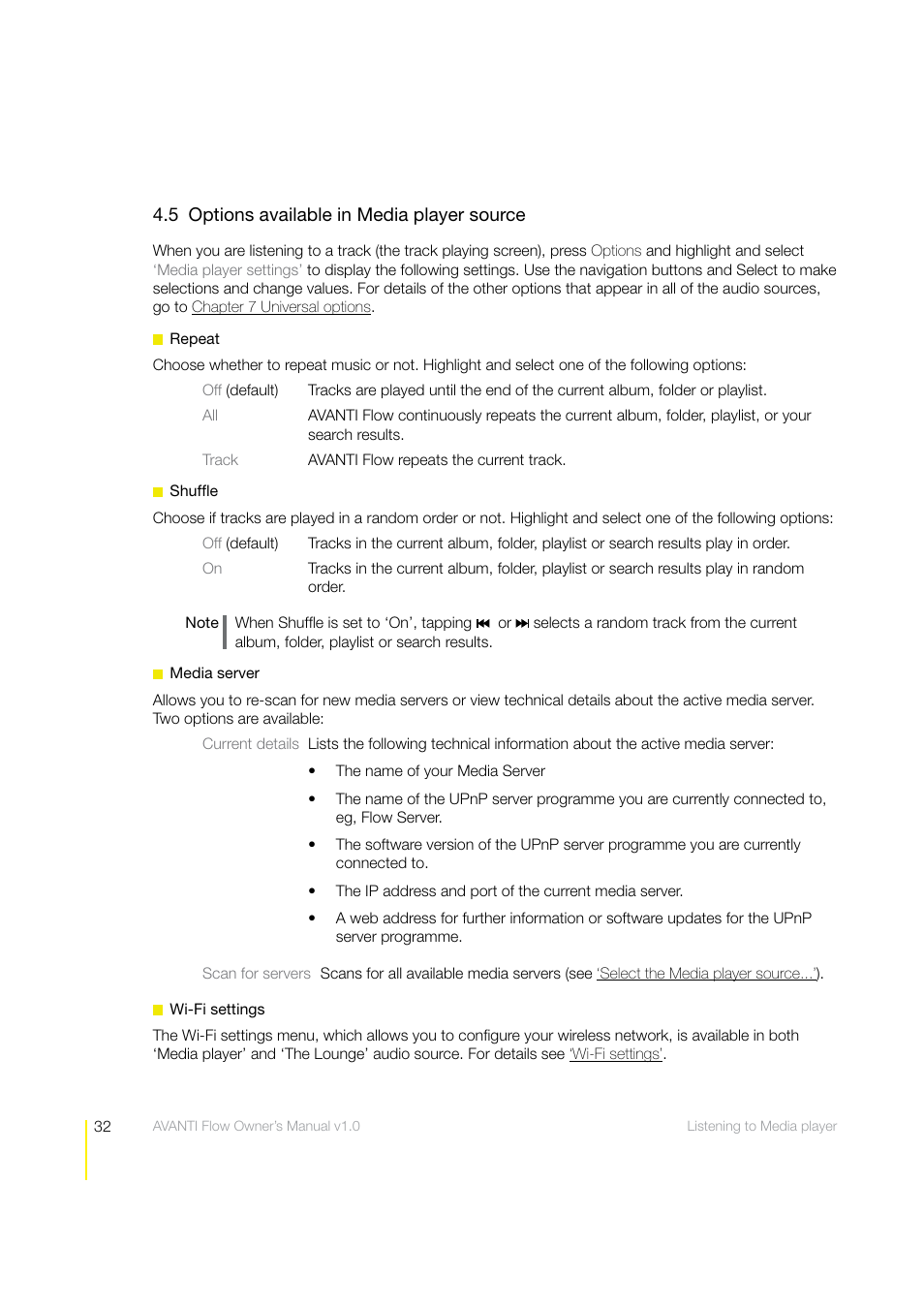 Pure Avanti Flow - User Guide User Manual | Page 32 / 47