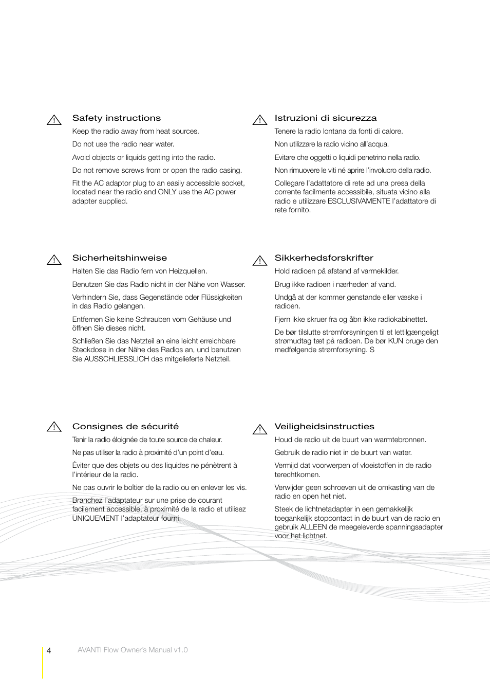 Pure Avanti Flow - User Guide User Manual | Page 4 / 47