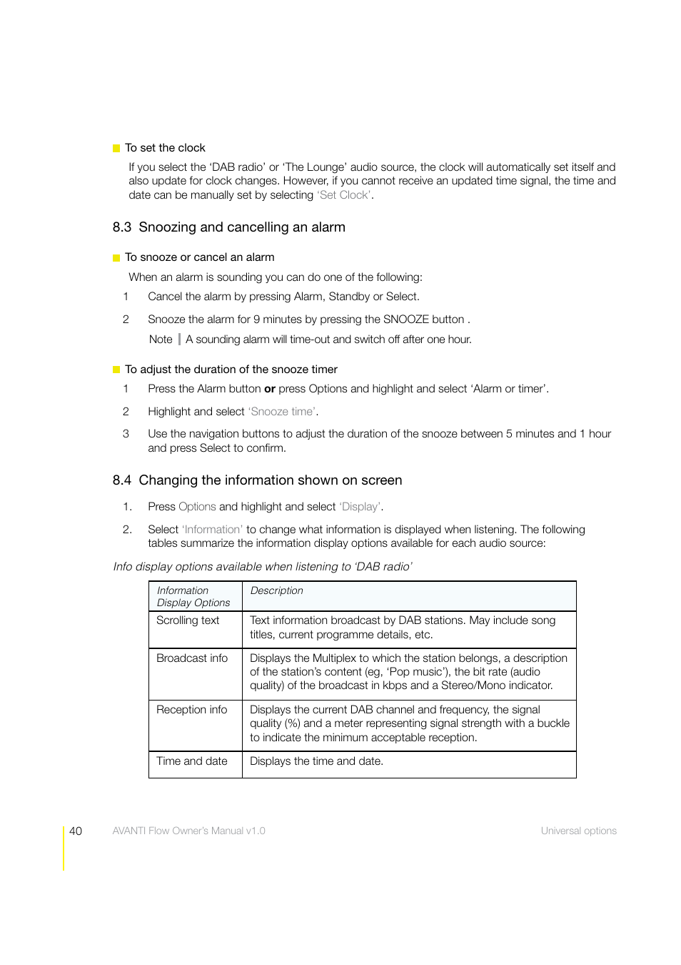 Pure Avanti Flow - User Guide User Manual | Page 40 / 47