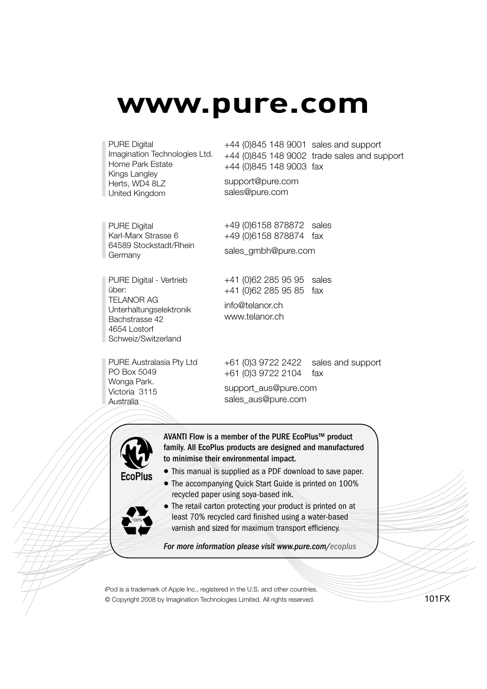 Pure Avanti Flow - User Guide User Manual | Page 47 / 47