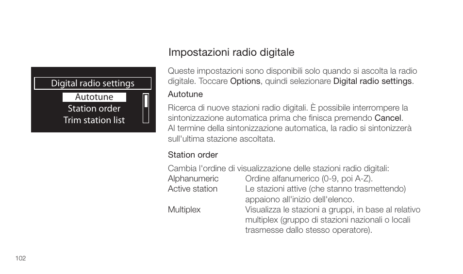 Impostazioni radio digitale | Pure Twilight User Manual | Page 102 / 160