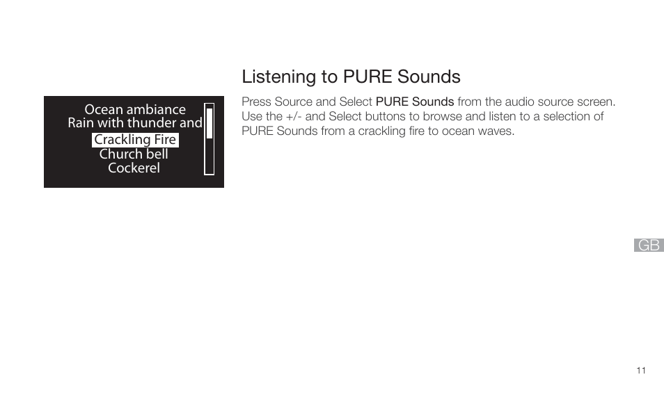 Listening to pure sounds | Pure Twilight User Manual | Page 11 / 160
