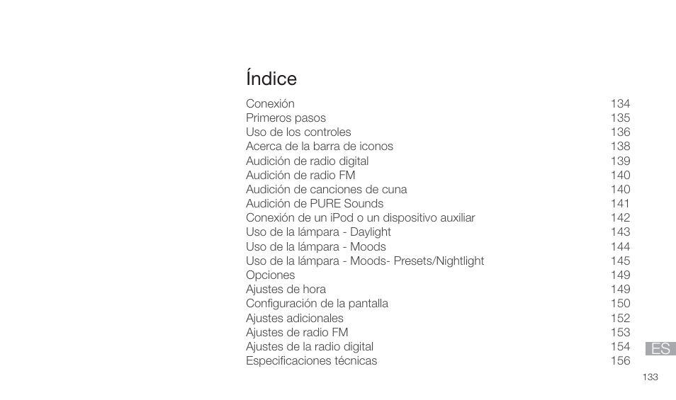 Índice | Pure Twilight User Manual | Page 133 / 160