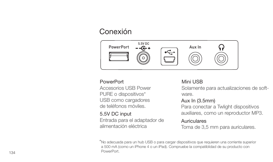 Conexión | Pure Twilight User Manual | Page 134 / 160
