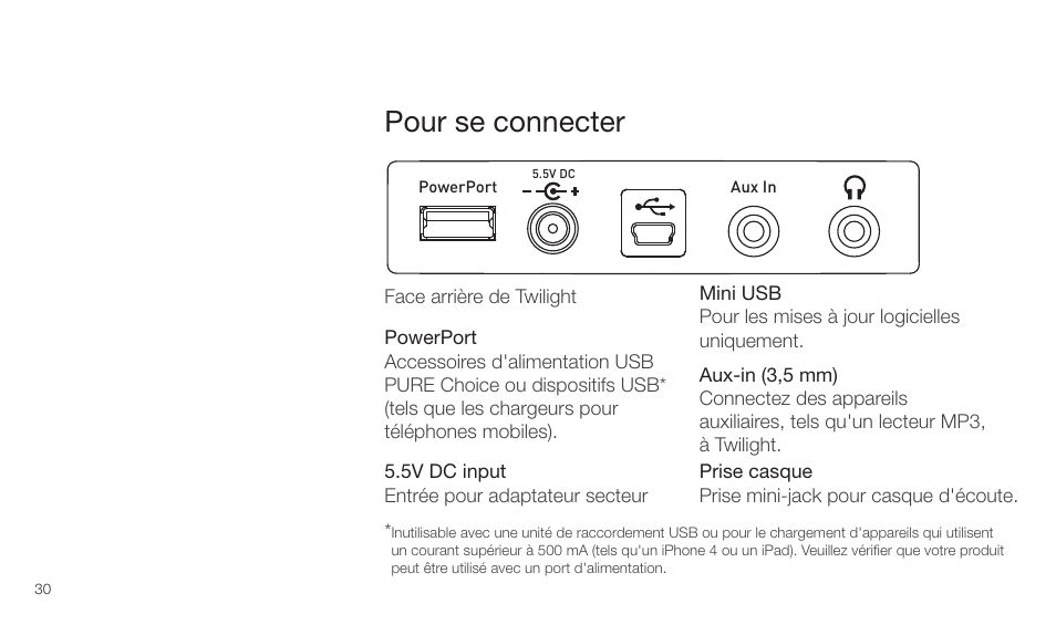 Pour se connecter | Pure Twilight User Manual | Page 30 / 160