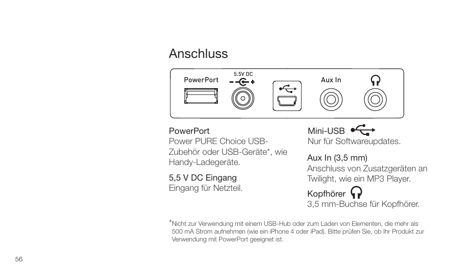 Anschluss | Pure Twilight User Manual | Page 56 / 160