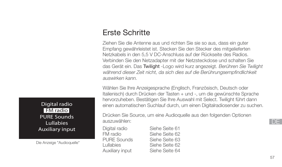 Erste schritte | Pure Twilight User Manual | Page 57 / 160