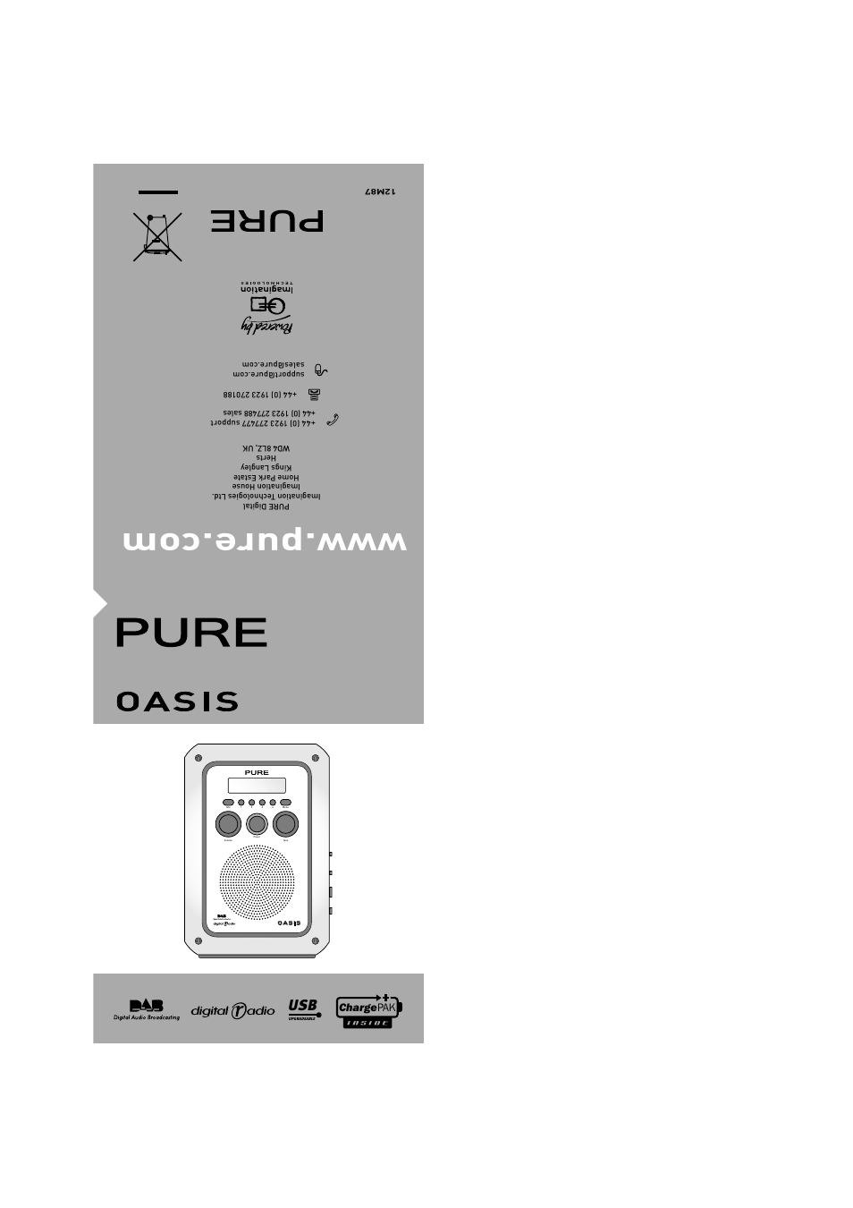 Pure Oasis User Manual | 4 pages