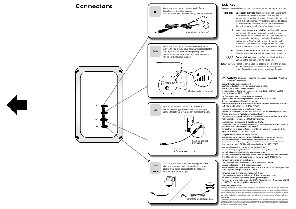 Connectors | Pure Oasis User Manual | Page 3 / 4