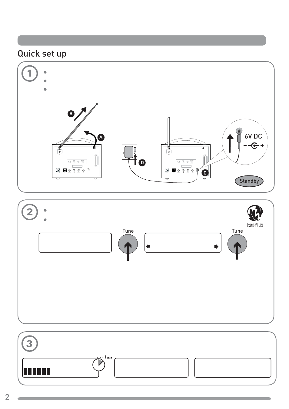 Star t, Quick set up, Saving? enable energy | Energy saving on pure tempus-1s, Talking to the people wh bbc radio 2 now tuning | Pure Tempus-1S User Manual | Page 4 / 18